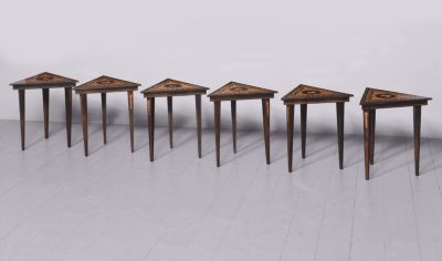 Set of 6 Sorrento Italian Inlaid Occasional Tables Antique Furniture 11