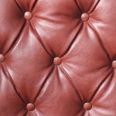 George III Style Button-Back Pale Burgundy Leather Upholstered Wing Chair Antique Chairs 8