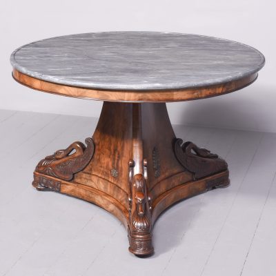 French Empire Marble Top Center Table Antique Furniture 3