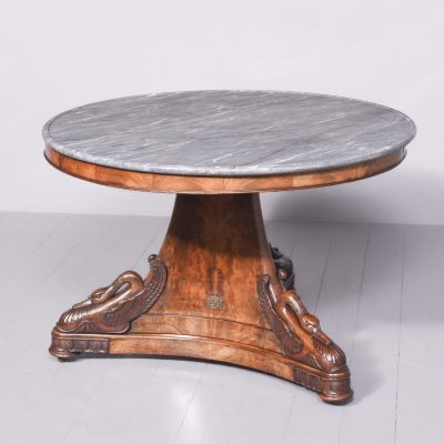 French Empire Marble Top Center Table Antique Furniture 7