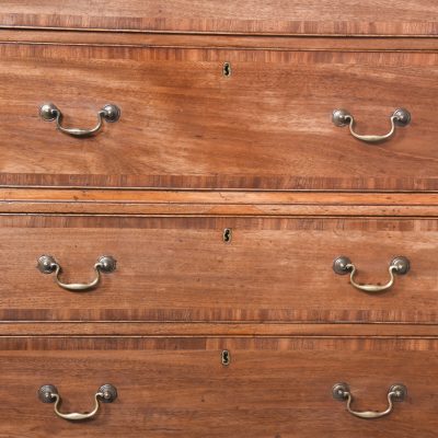 Fine Quality George III Crossbanded Mahogany Chest on Chest Antique Chest Of Drawers 8