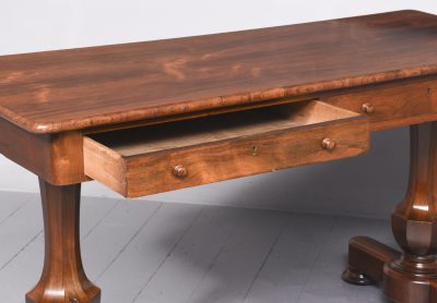 Large William IV freestanding rosewood library table - Image 8