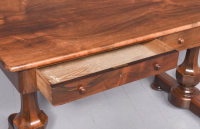 Large William IV freestanding rosewood library table - Image 10