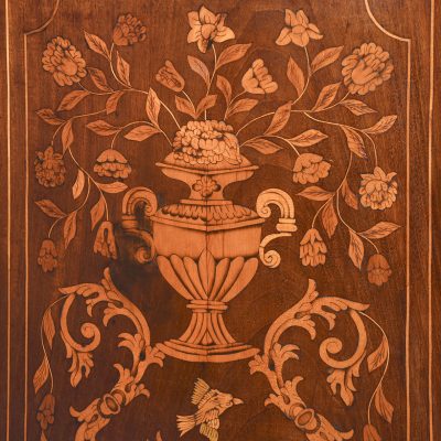 Dutch Marquetry Bow Fronted Commode - Image 6