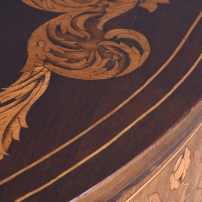 Dutch Marquetry Bow Fronted Commode - Image 11