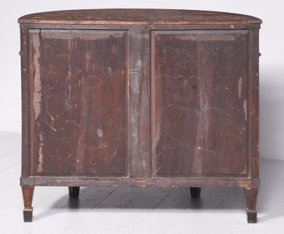 Dutch Marquetry Bow Fronted Commode commode Antique Cabinets 16