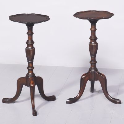 Rare Pair of Edwardian, Chippendale-Style Mahogany Wine Tables Antique Tables 3