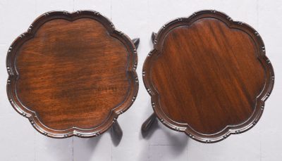 Rare Pair of Edwardian, Chippendale-Style Mahogany Wine Tables - Image 7