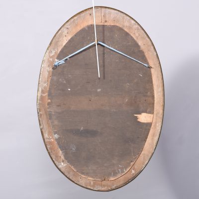 Oval Art Nouveau Brass Mirror Antique Mirrors 8