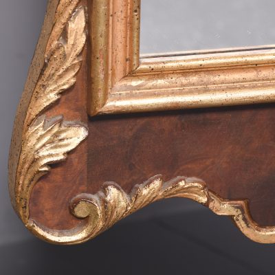 Pair of George II style Walnut and Gilded Mirrors Antique Mirrors 9