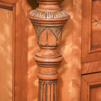 Pair of Monumental Satinwood Pedestals bedside Antique Chest Of Drawers 6