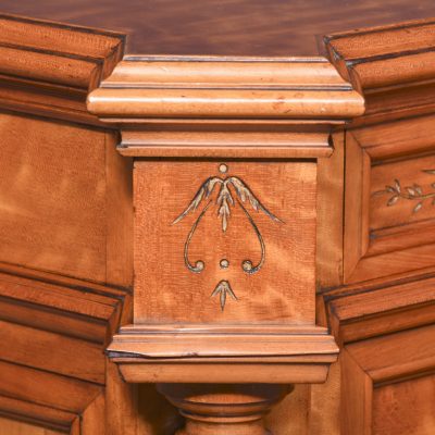 Pair of Monumental Satinwood Pedestals bedside Antique Chest Of Drawers 7