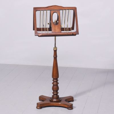 Handmade Regency-Style Mahogany Adjustable Duet Music Stand Music Stand Miscellaneous 15