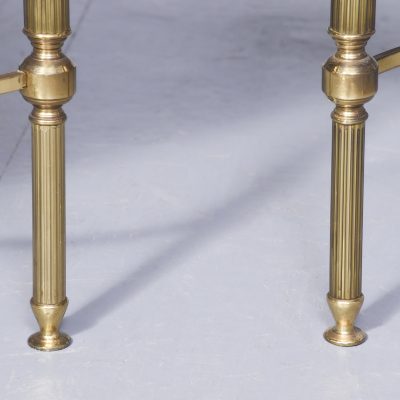 Pair of French Brass & Mahogany Occasional Tables Antique Tables 5