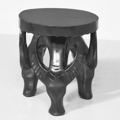 Carved African Buffalo Occasional Table Antique Tables 9