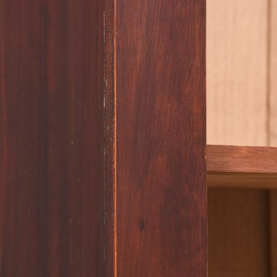 Large Mid-Victorian Mahogany Three-Section Open Bookcase Antique Bookcases 9