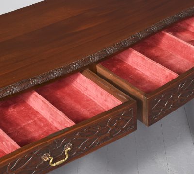 Chippendale Style Serpentine-Front Mahogany Hall Table/Serving Table - Image 9