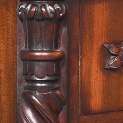 Pair of Mid-Victorian Carved Mahogany Small Chest of Drawers/Bedside Lockers bedside Antique Cabinets 6