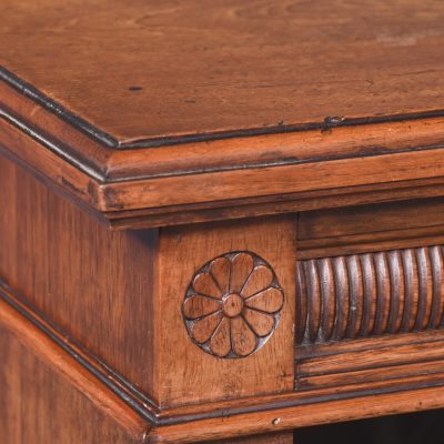 Late Victorian Walnut Open Bookcase with Adjustable Shelves open bookcase Antique Bookcases 5