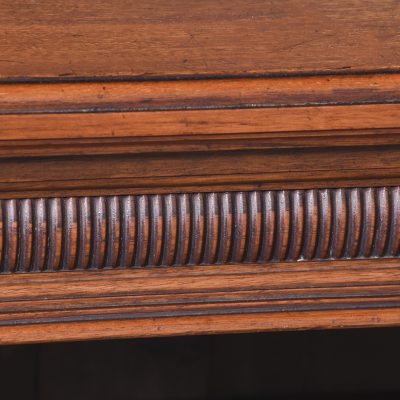 Late Victorian Walnut Open Bookcase with Adjustable Shelves open bookcase Antique Bookcases 6