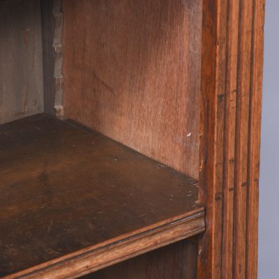 Late Victorian Walnut Open Bookcase with Adjustable Shelves open bookcase Antique Bookcases 10