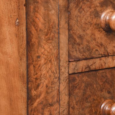 Pair of Mid-Victorian Burr-Walnut Small Chest/Bedside Lockers bedside Antique Chest Of Drawers 6