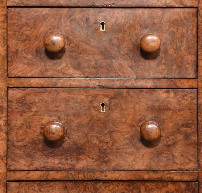 Pair of Mid-Victorian Burr-Walnut Small Chest/Bedside Lockers - Image 5