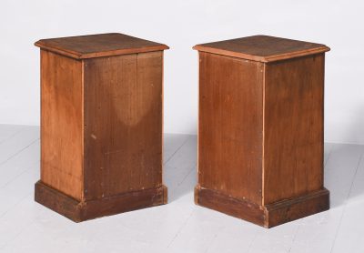 Pair of Mid-Victorian Burr-Walnut Small Chest/Bedside Lockers bedside Antique Chest Of Drawers 11