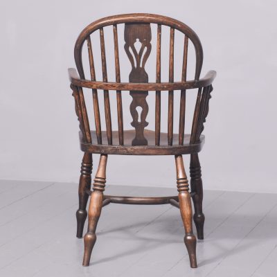 Set of 8 Elm Windsor Chairs - Image 13