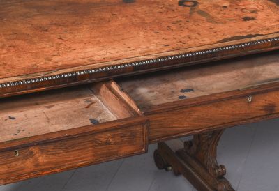 Free Standing Regency Rosewood Library Table of Exceptional Quality library table Antique Desks 10