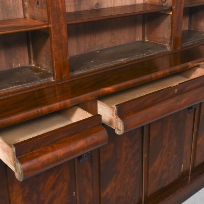 Early Victorian Scottish Mahogany Open Bookcase open bookcase Antique Bookcases 12