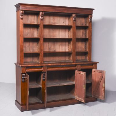 Early Victorian Scottish Mahogany Open Bookcase - Image 12