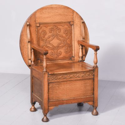 Jacobean-Style Small Folding Top Monks’ Bench monk's bench Antique Chairs 3