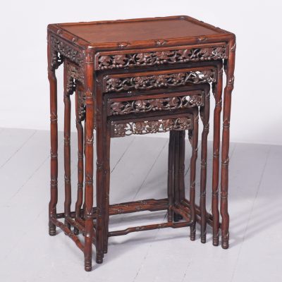 Quartetto of Hongmu Qing Dynasty tables nest Antique Furniture 9