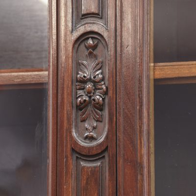 4 Door Profusely Carved Mahogany Bookcase breakfront Antique Bookcases 5