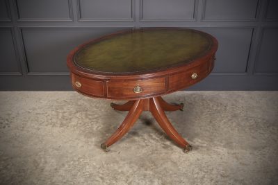 Georgian Mahogany Oval Drum Table Drum table Antique Furniture 8