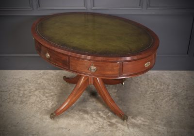 Georgian Mahogany Oval Drum Table Drum table Antique Furniture 12