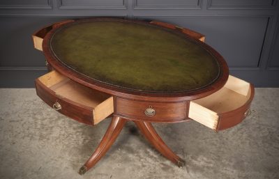 Georgian Mahogany Oval Drum Table Drum table Antique Furniture 13