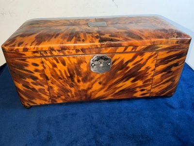 Tortoise Shell tea caddy Antique Boxes 3