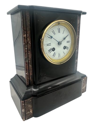 Fabulous Edwardian Marble & Slate Mantel Clock – 8 Day bell striking Clock Mantel Clock Antique Clocks 6