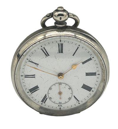 Wonderful Antique Key Wind Silver 935 Case Pocket Watch – ca 1880 collectible pocket watch Antique Watches 3