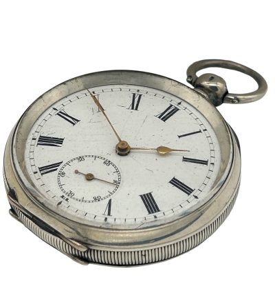 Wonderful Antique Key Wind Silver 935 Case Pocket Watch – ca 1880 collectible pocket watch Antique Watches 5