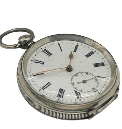 Wonderful Antique Key Wind Silver 935 Case Pocket Watch – ca 1880 collectible pocket watch Antique Watches 6