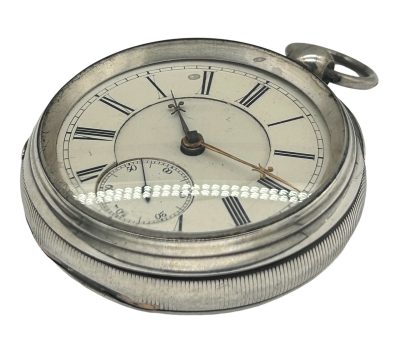 Awesome Antique English Fusee Silver Case Pocket Watch – ca 1887 collectible pocket watch Antique Watches 5