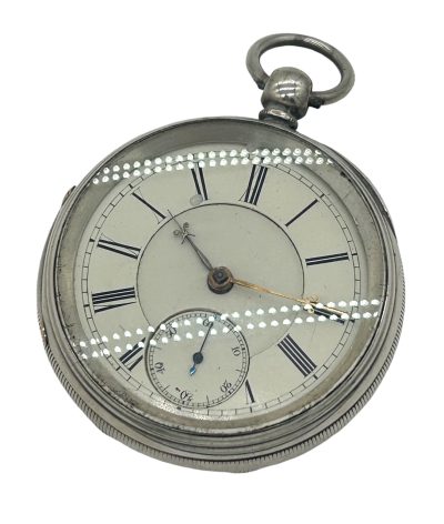 Awesome Antique English Fusee Silver Case Pocket Watch – ca 1887 collectible pocket watch Antique Watches 7