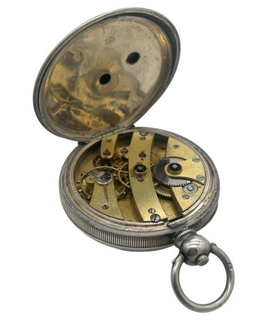 Awesome Antique English Silver Case Open face Pocket Watch collectible pocket watch Antique Watches 8