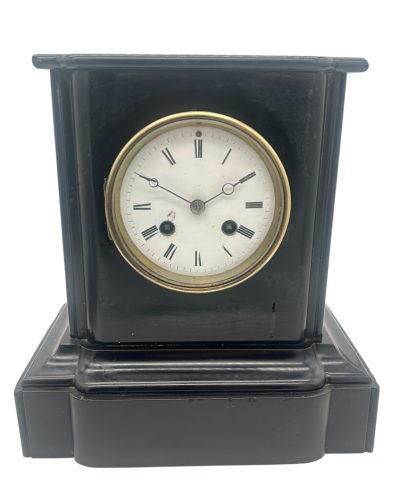 Lovely Edwardian architectural Slate Mantel Clock – 8 Day bell striking Clock Mantel Clock Antique Clocks 3