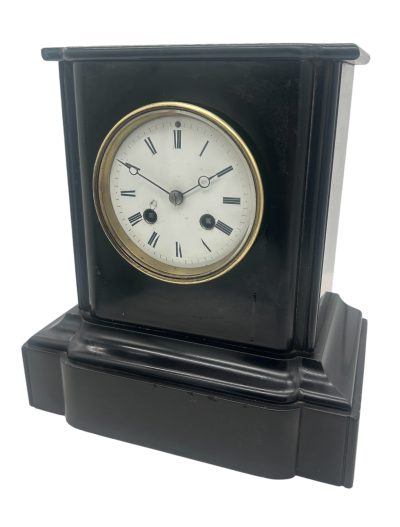 Lovely Edwardian architectural Slate Mantel Clock – 8 Day bell striking Clock Mantel Clock Antique Clocks 4