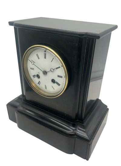 Lovely Edwardian architectural Slate Mantel Clock – 8 Day bell striking Clock Mantel Clock Antique Clocks 5