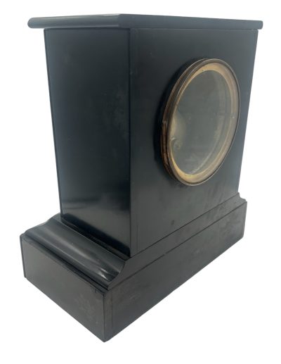 Lovely Edwardian architectural Slate Mantel Clock – 8 Day bell striking Clock Mantel Clock Antique Clocks 7